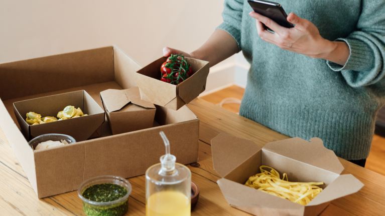 beim Unpacken