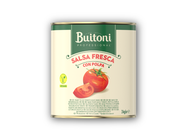 Salsa Fresca mit Schatten Vegan Logo