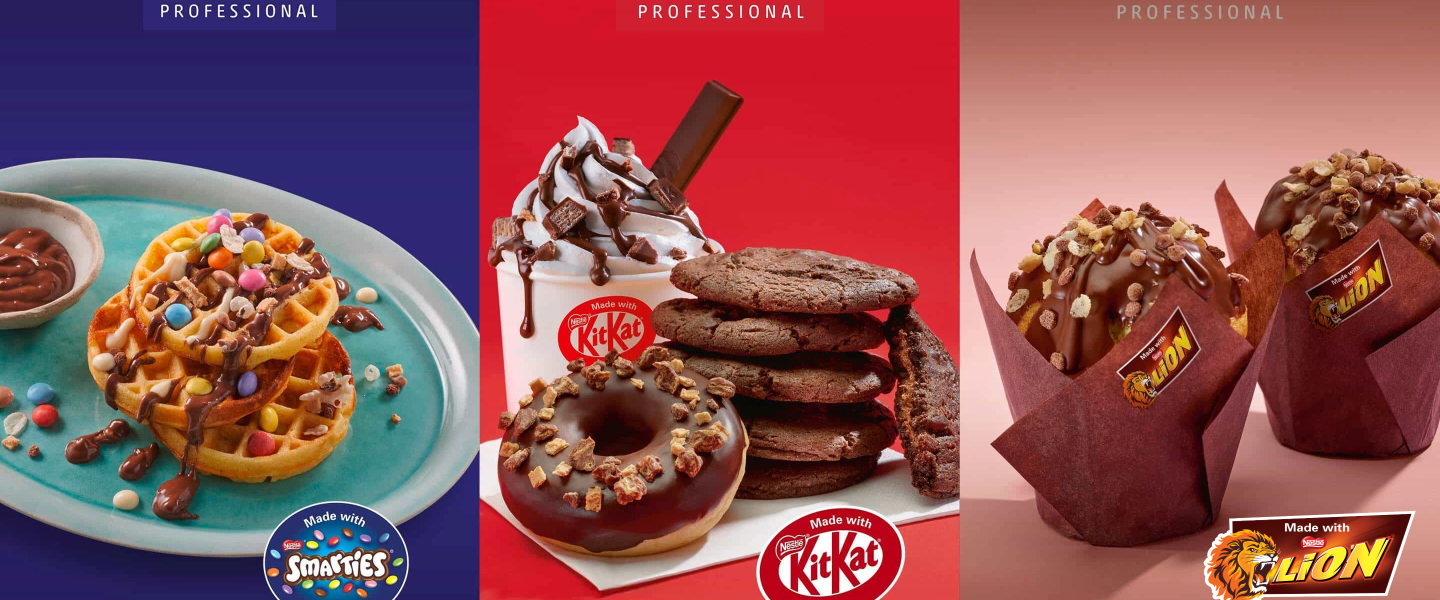 Confectionery Startseite Hero 3 Produkte Serviervorschlag