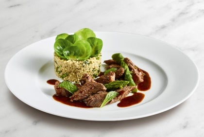 Sauce Fleisch Couscous Gericht