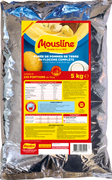  Mousline® Kartoffelstock kalt anrührbar & wenig salz 2x5kg