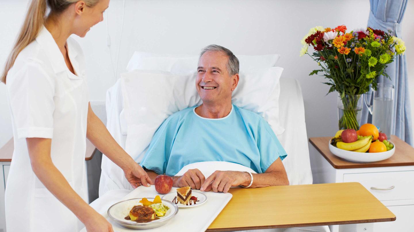 repas à l'hôpital