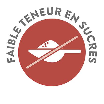 Faible teneur en sucres